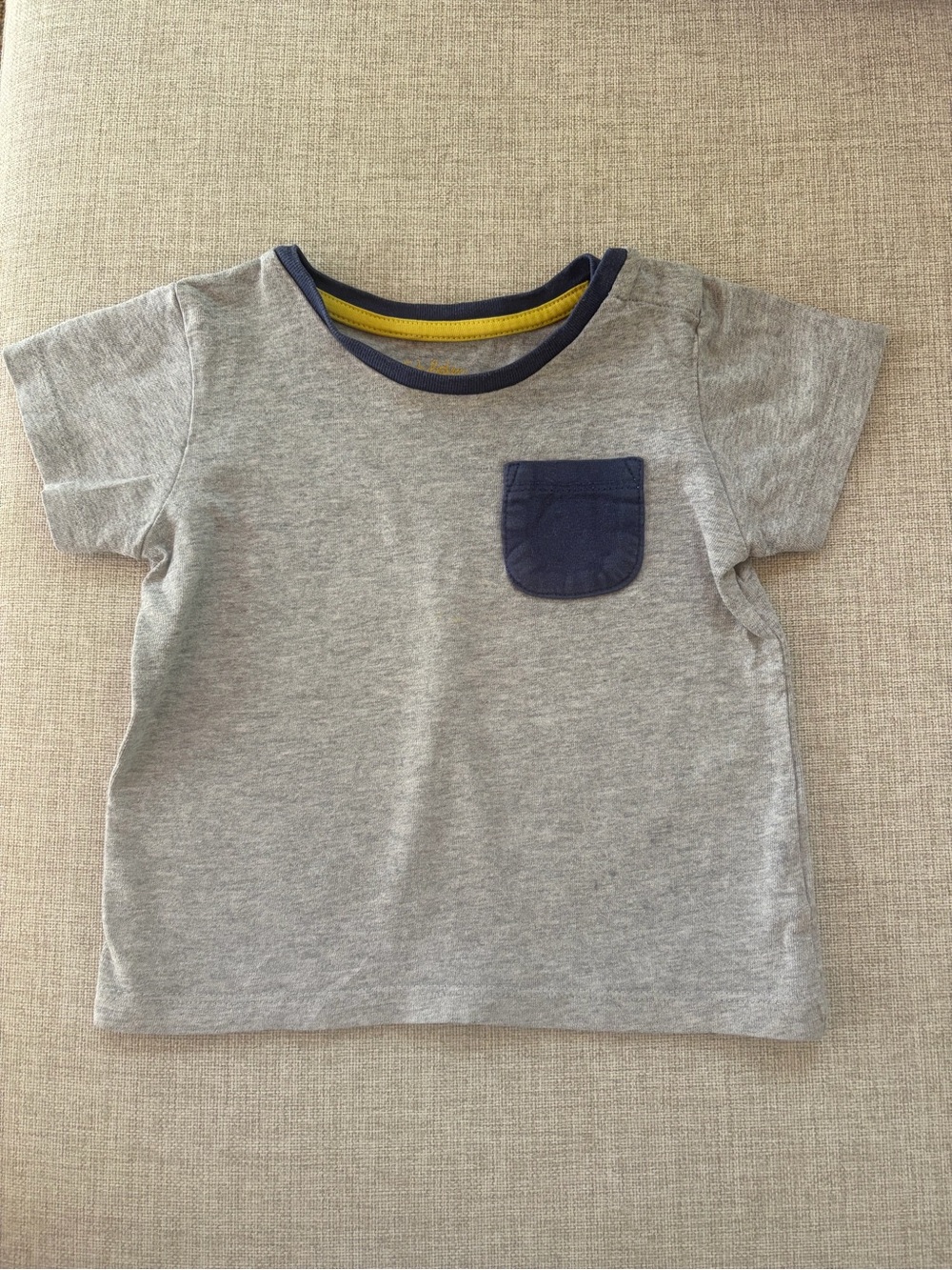Mini Boden Gray & Blue Top - Size 18-24m